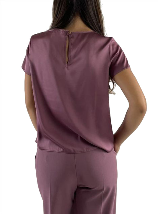 RINASCIMENTO Blusa Rinascimento In Tinta Unita Rosa Antico Rosa antico