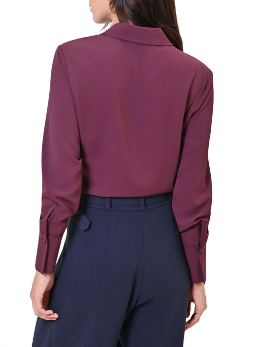 RINASCIMENTO Rinascimento Camicia In Raso Bordeaux Rosso Bordeaux Rosso