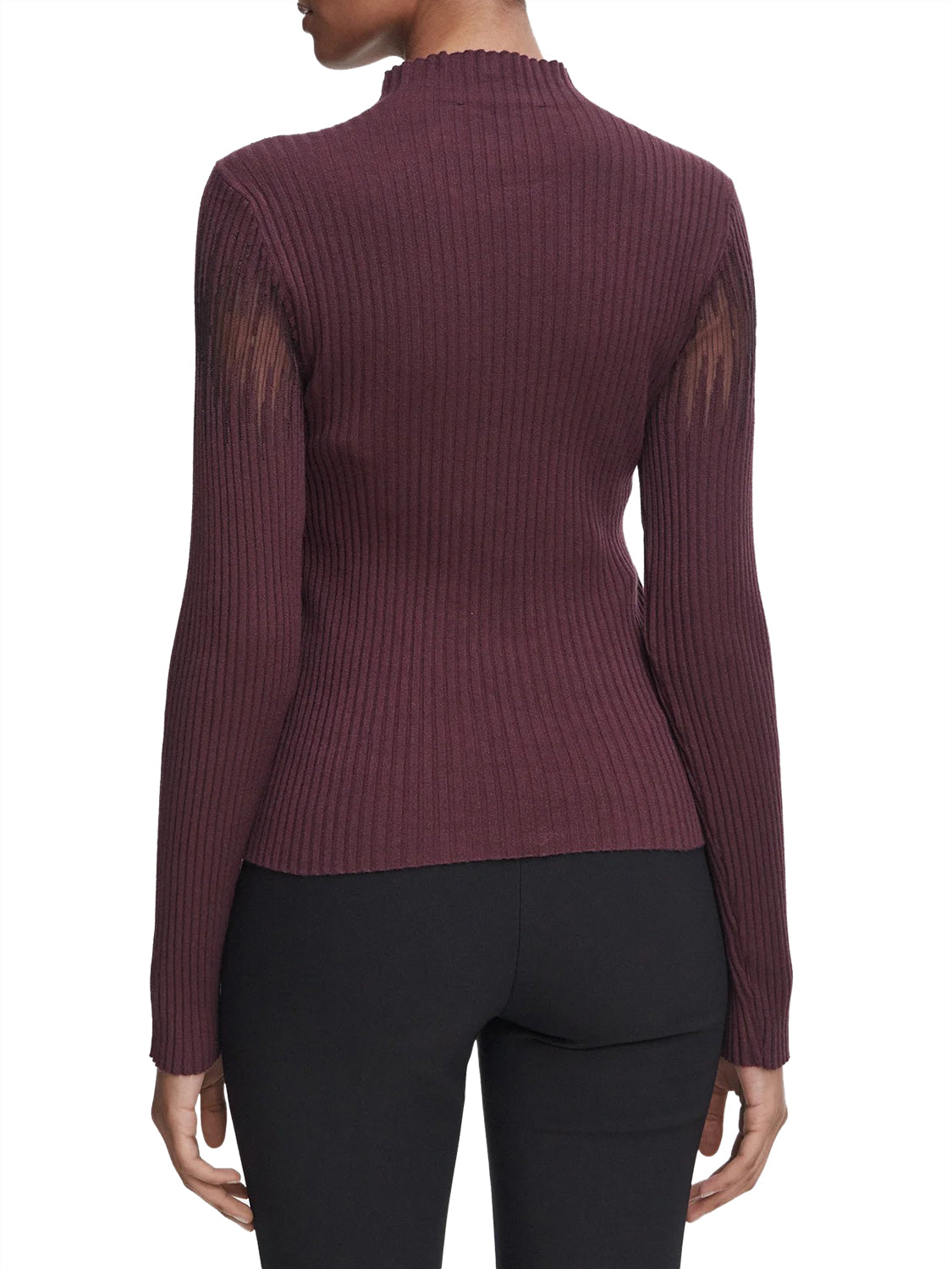 RINASCIMENTO Rinascimento Maglia Con Inserto Semitrasparente Bordeaux Bordeaux Rosso