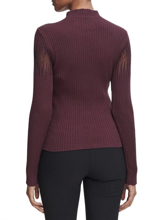 RINASCIMENTO Rinascimento Maglia Con Inserto Semitrasparente Bordeaux Bordeaux Rosso