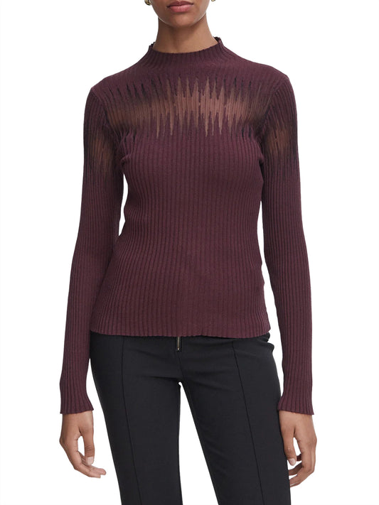 RINASCIMENTO Rinascimento Maglia Con Inserto Semitrasparente Bordeaux Bordeaux Rosso