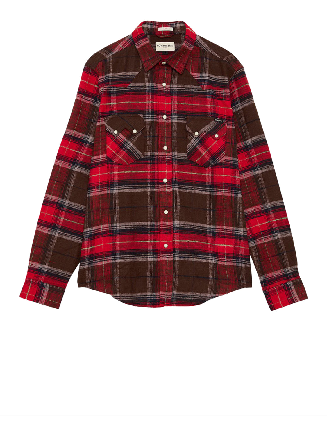 ROY ROGERS Camicia Western Roy Rogers Rosso Nero BROWN/RED