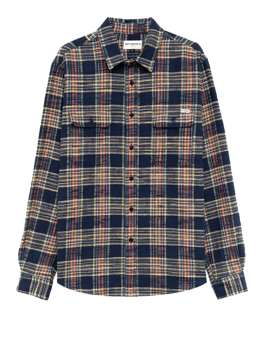 ROY ROGERS Camicia Roy Rogers Work In Flanella A Quadri Blu Giallo Blue/Yellow