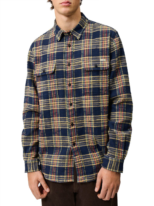ROY ROGERS Camicia Roy Rogers Work In Flanella A Quadri Blu Giallo Blue/Yellow
