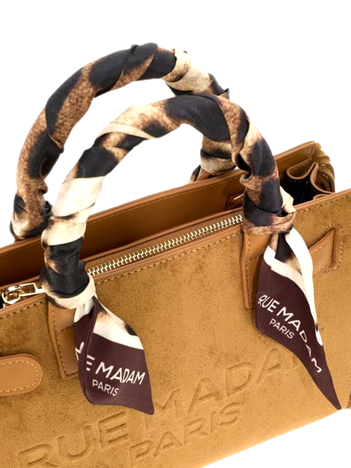 RUE MADAM Borsa A Mano Rue Madam Canyon Mini Tote Fringe Marrone Suede Cognac