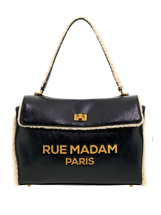 RUE MADAM Borsa a spalla Les Jours XL Hiver Rue Madam Nero BLACK