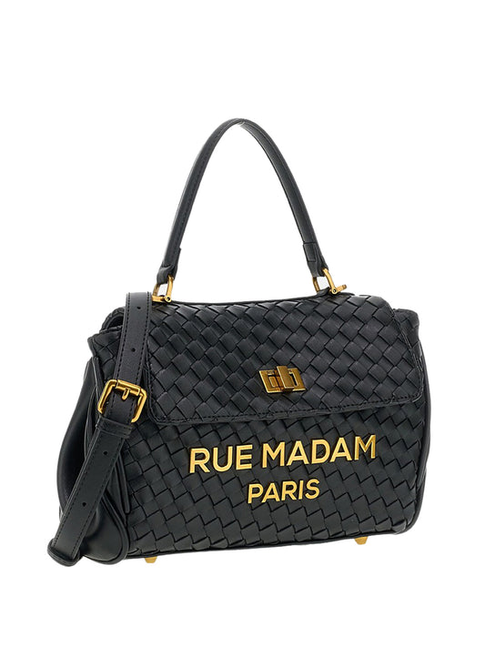 RUE MADAM Borsa A Mano Rue Madam Motivo Les Jours Xs Motif Nero BLACK