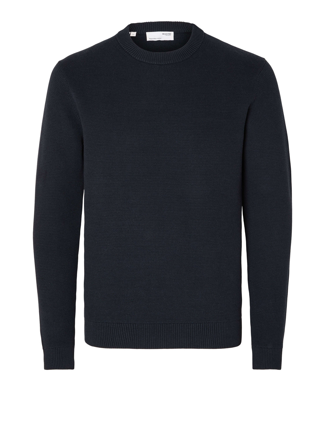 SELECTED Maglione Selected Slmdane Ls Knit Structure Crew Neck Noos Blu BLUE