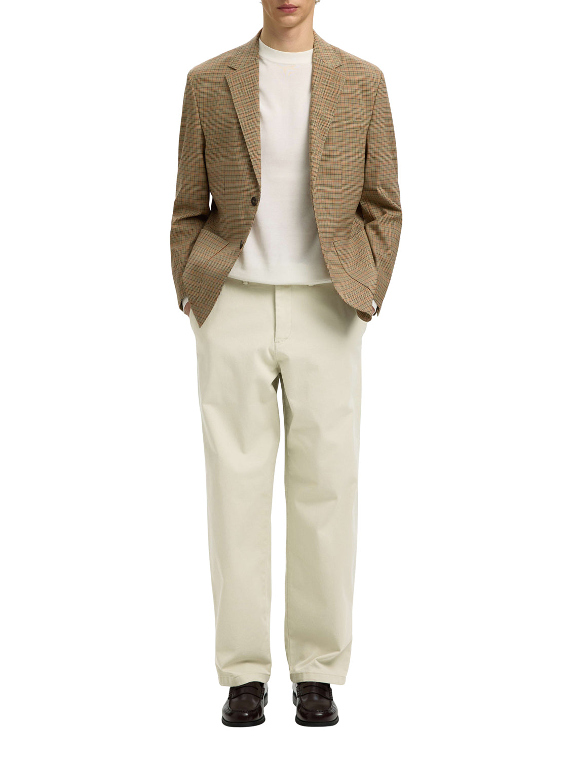 SELECTED Pantalone Selected Slm220-Loose Miles Twil - Grey SILVER