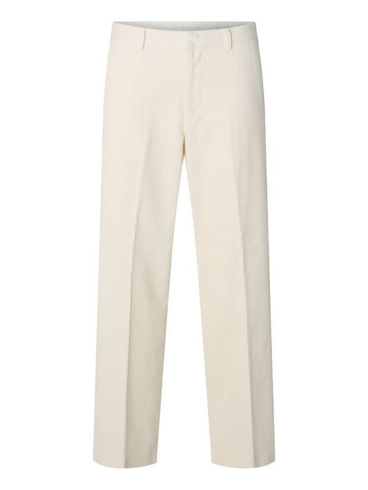 SELECTED Pantalone Selected Slm220-Loose Luke Corduroy - Bianco WHITE