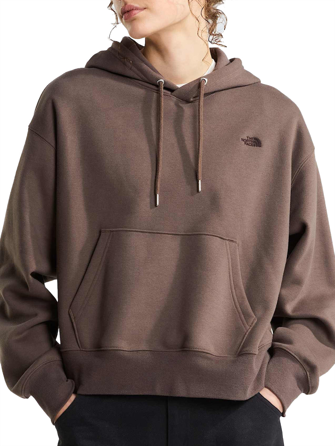 THE NORTH FACE Felpa con cappuccio oversize TNF Essential Simple Dome Boxy Marrone Marrone