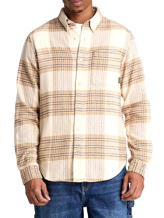 TIMBERLAND Camicia Casual Timberland A Quadri Indigo Beige Light Beige