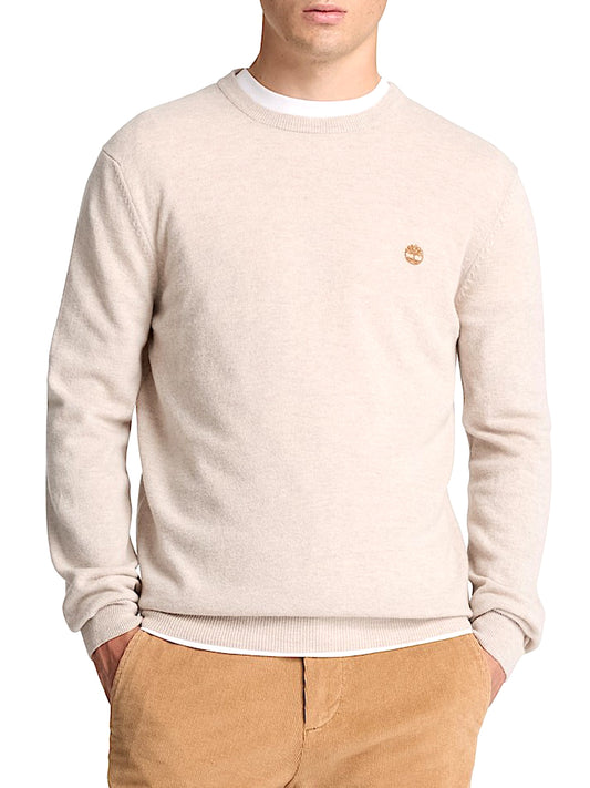 TIMBERLAND Timberland Maglione Girocollo in Lana Merino Cohas Brook Beige Light Beige