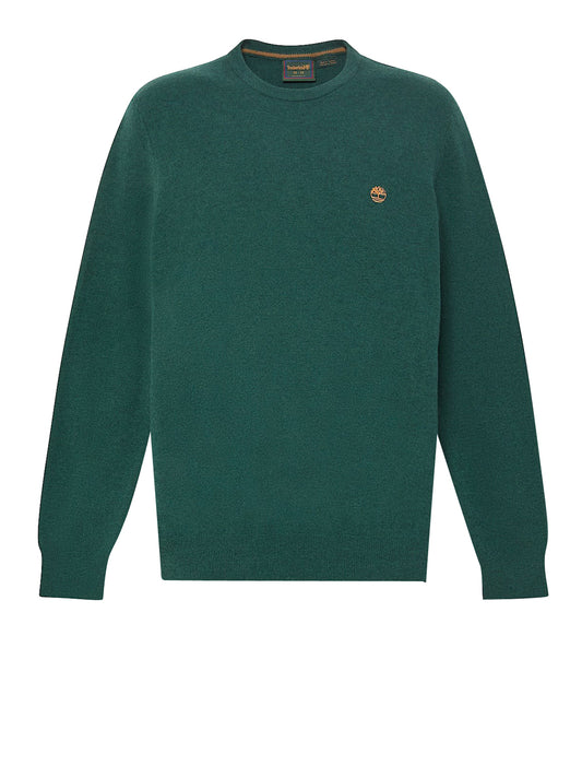 TIMBERLAND Maglione Girocollo Timberland in Lana Merino Cohas Brook Verde Scuro Light Green