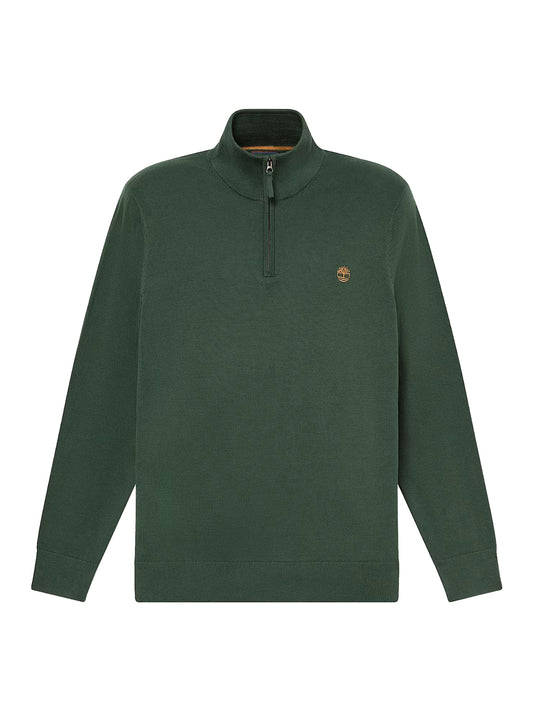 TIMBERLAND Maglione Williams River Quarter Zip Timberland - Verde Scuro Dark green