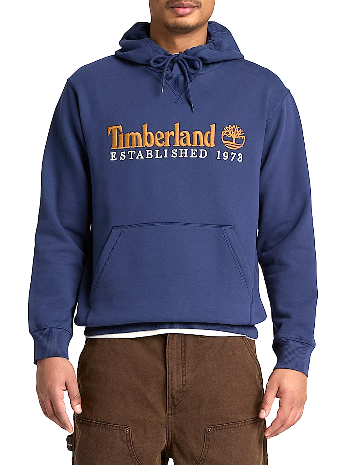 TIMBERLAND Felpa Timberland con Logo Established 1973 Ricamato Navy DARK BLUE