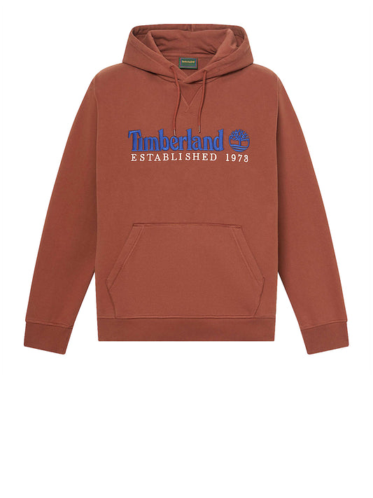 TIMBERLAND Felpa Timberland con Logo Established 1973 Ricamato Brown Medium Brown