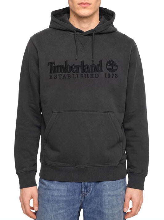 TIMBERLAND Felpa Timberland con Logo Established 1973 Ricamato Nero BLACK