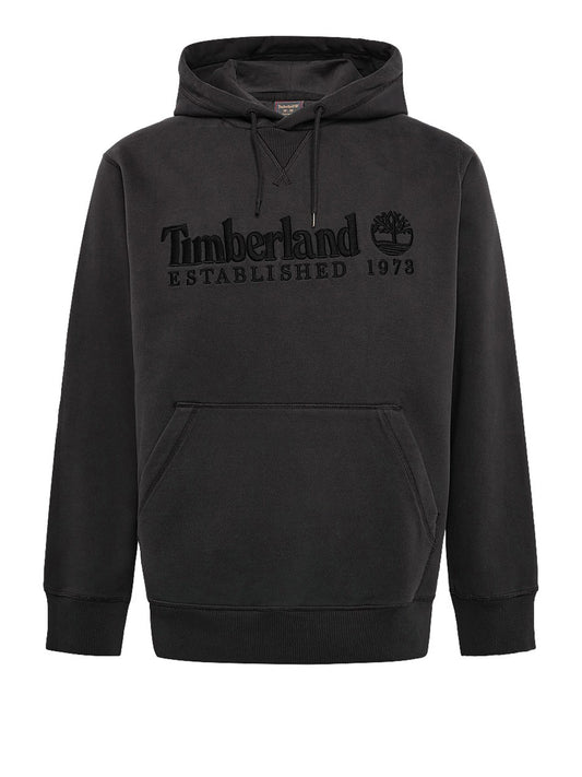 TIMBERLAND Felpa Timberland con Logo Established 1973 Ricamato Nero BLACK