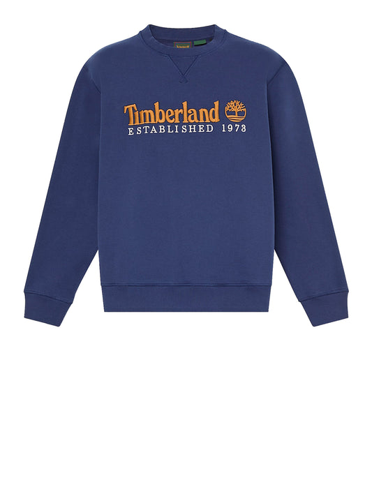 TIMBERLAND Timberland Felpa Girocollo con Logo Established 1973 Ricamato Navy DARK BLUE