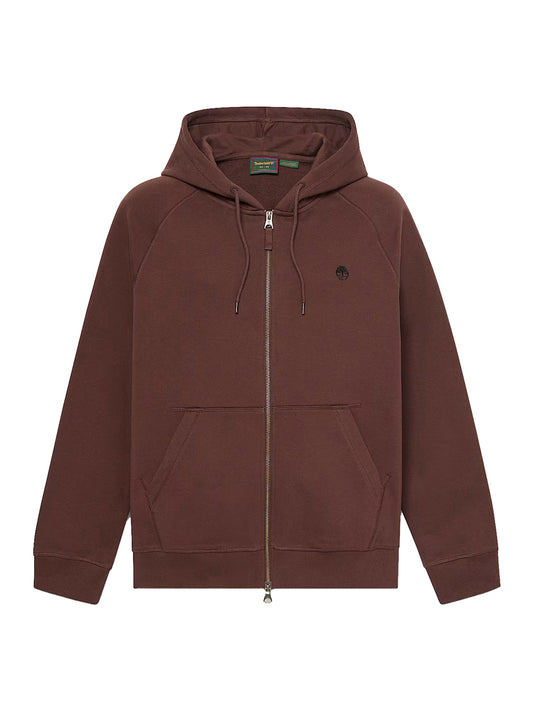TIMBERLAND Felpa Lb Full Zip Timberland - Marrone Scuro Dark Brown