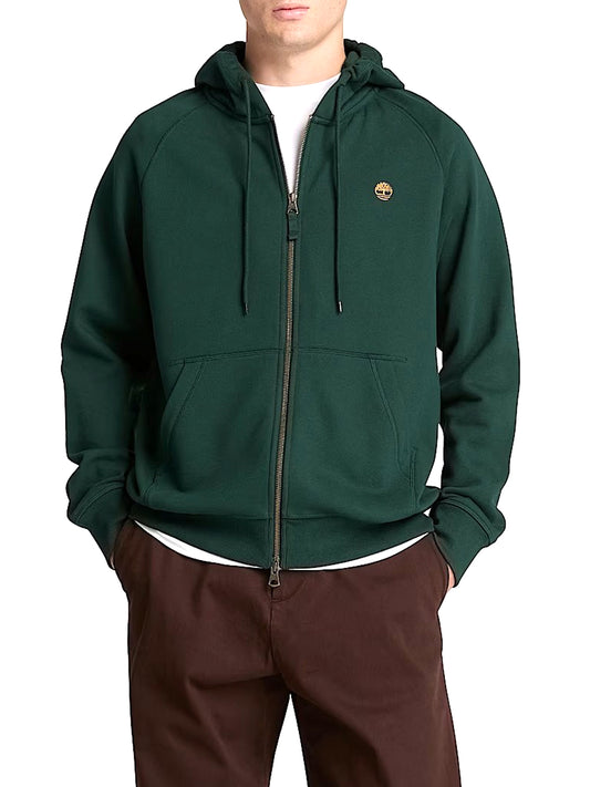 TIMBERLAND Felpa Lb Full Zip Timberland - Verde Scuro Dark green