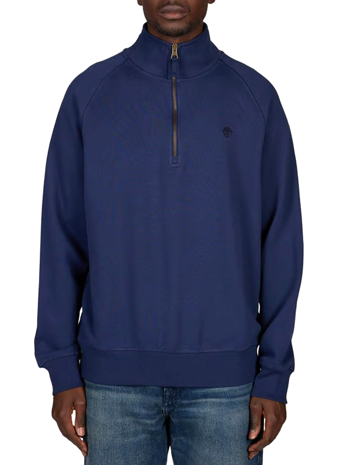 TIMBERLAND Felpa Tree Embroidered Logo 1/4 Zip Lb Timberland - Blu Scuro DARK BLUE