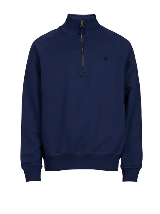 TIMBERLAND Felpa Tree Embroidered Logo 1/4 Zip Lb Timberland - Blu Scuro DARK BLUE