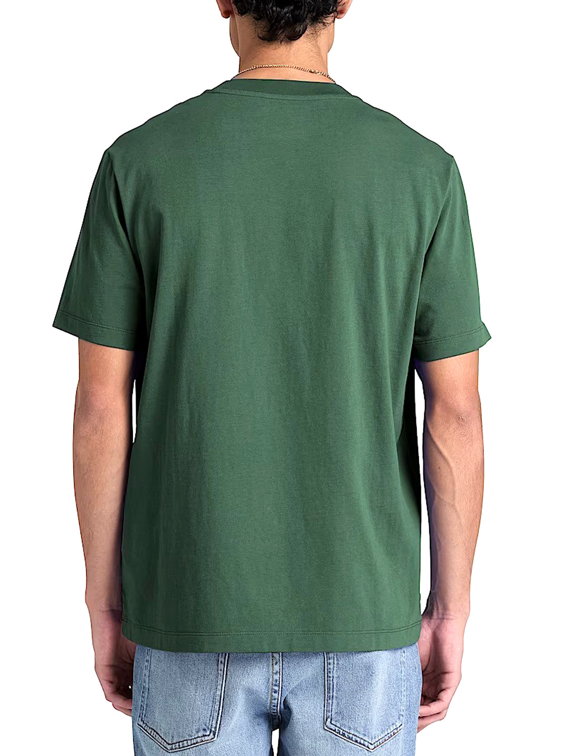TIMBERLAND T-Shirt Silicon Badge Ss Timberland - Verde Scuro Dark green