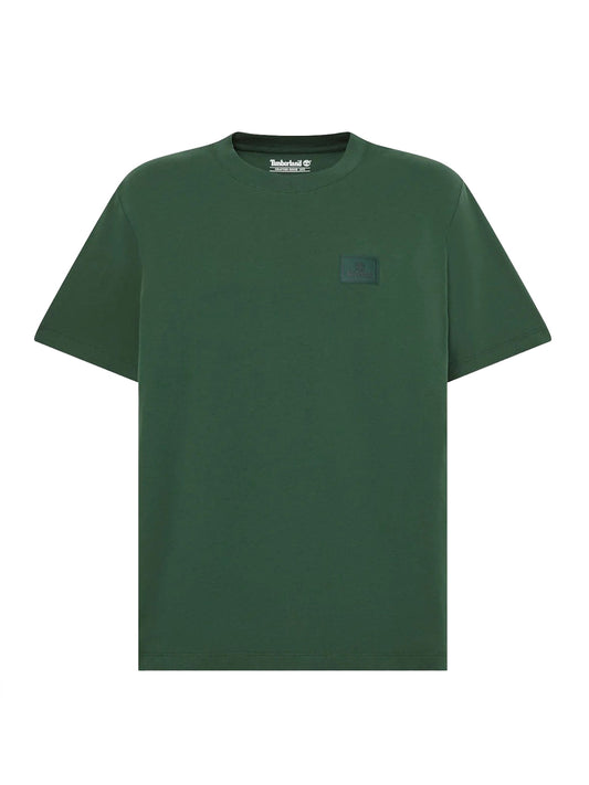 TIMBERLAND T-Shirt Silicon Badge Ss Timberland - Verde Scuro Dark green