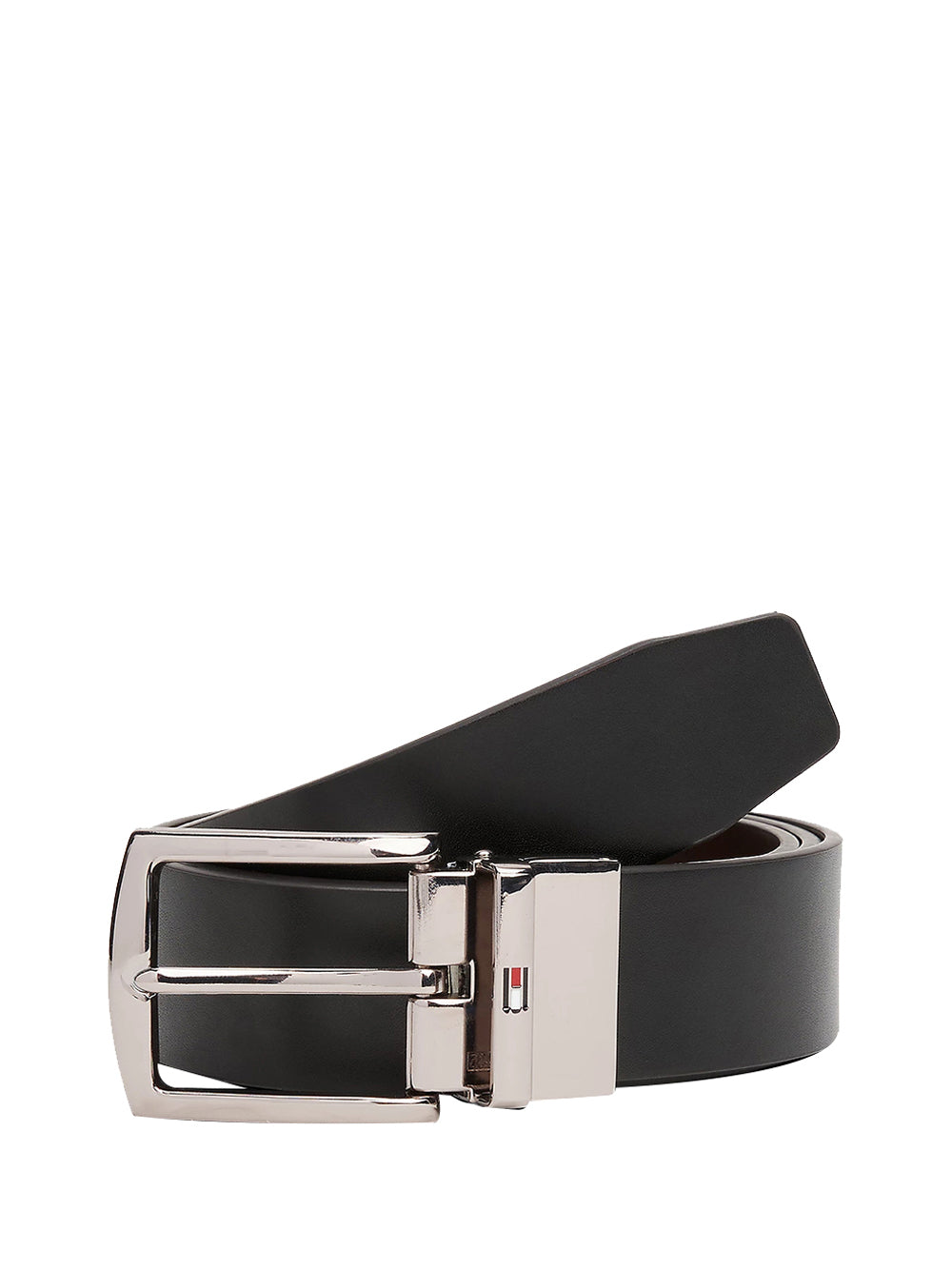 TOMMY HILFIGER 1USCITA Cintura Tommy Hilfiger Reversibile Denton In Pelle - Nero Testa Di Moro / Black