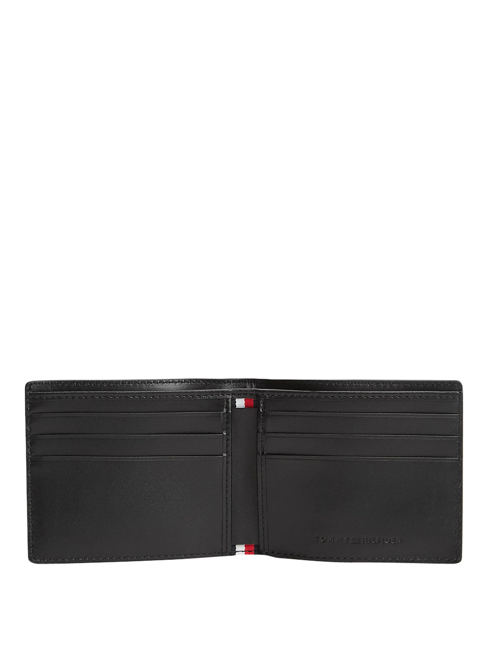 TOMMY HILFIGER 1USCITA Tommy Hilfiger Portafoglio Bifold In Pelle - Black BLACK