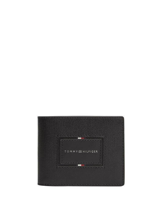 TOMMY HILFIGER 1USCITA Tommy Hilfiger Portafoglio Bifold In Pelle - Black BLACK