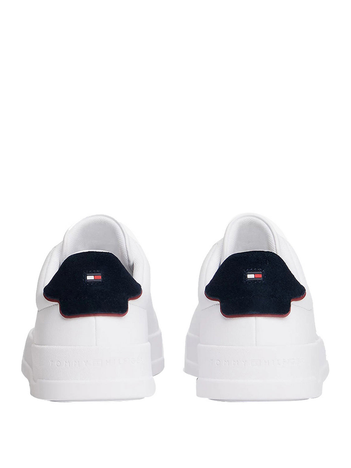 TOMMY HILFIGER 1USCITA Sneakers Tommy Hilfiger Sportive In Pelle Con Logo - Bianco White/Navy Blue