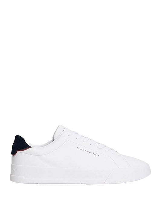 TOMMY HILFIGER 1USCITA Sneakers Tommy Hilfiger Sportive In Pelle Con Logo - Bianco White/Navy Blue