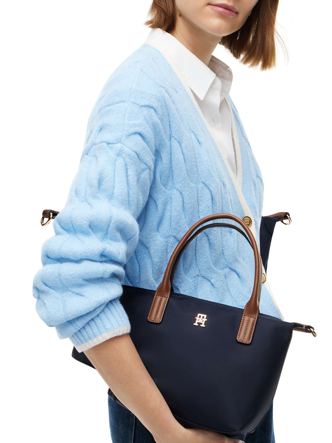 TOMMY HILFIGER 2USCITA Tommy Hilfiger Borsa a Mano Donna Space Blue - Blu Space Blue