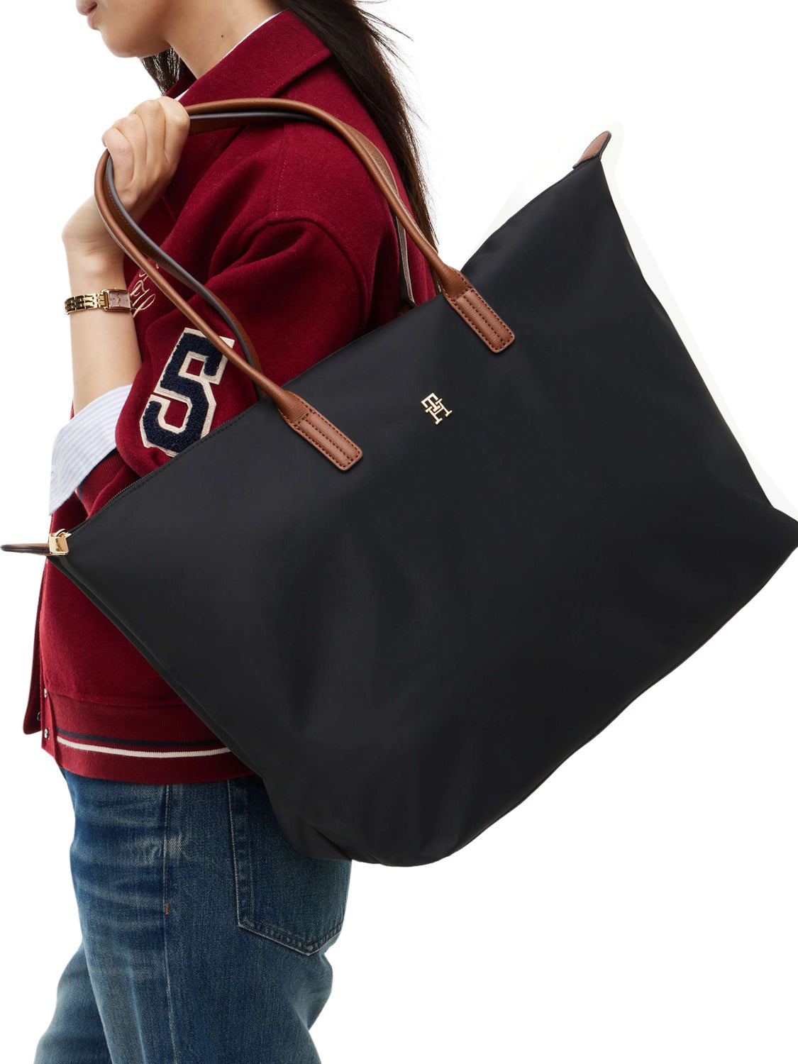 TOMMY HILFIGER 2USCITA Tommy Hilfiger Borsa a Mano Donna Black - Nero BLACK