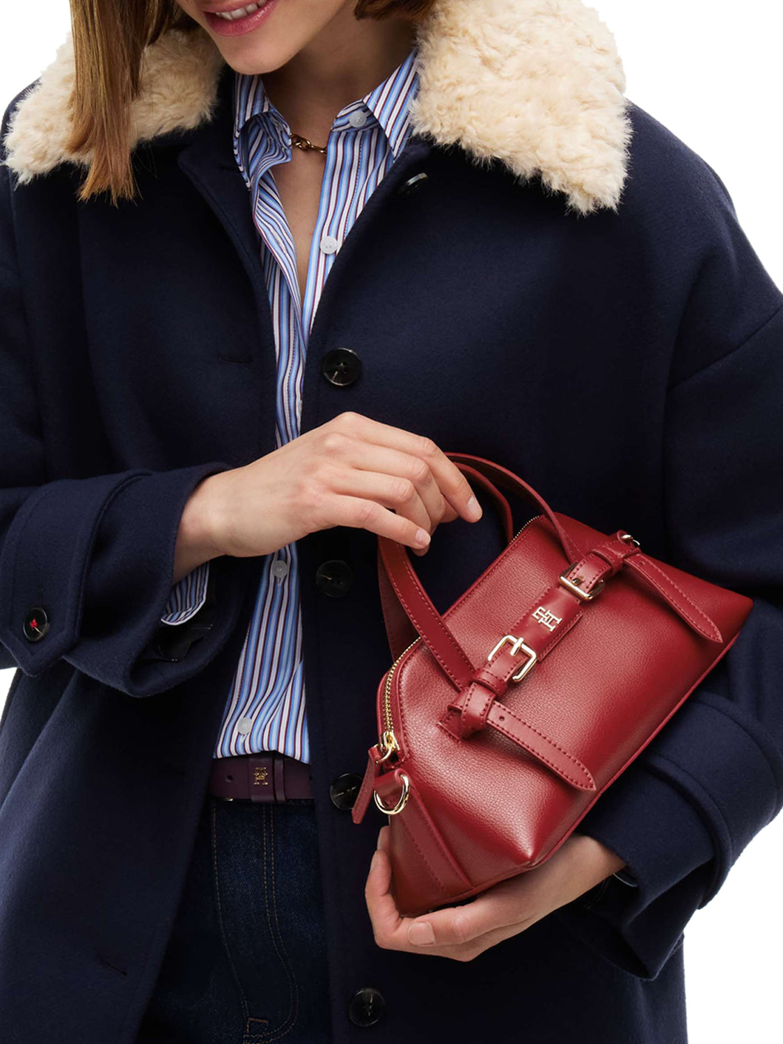 TOMMY HILFIGER 2USCITA Tommy Hilfiger Borsa a Mano Donna Autumn Red - Rosso Autumn Red