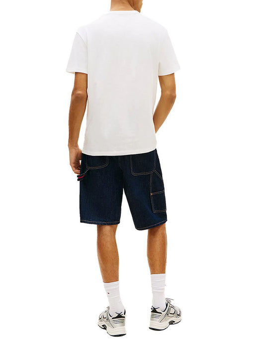 TOMMY JEANS 1USCITA T-shirt Tommy Hilfiger Badge In Jersey - Blu Ecru