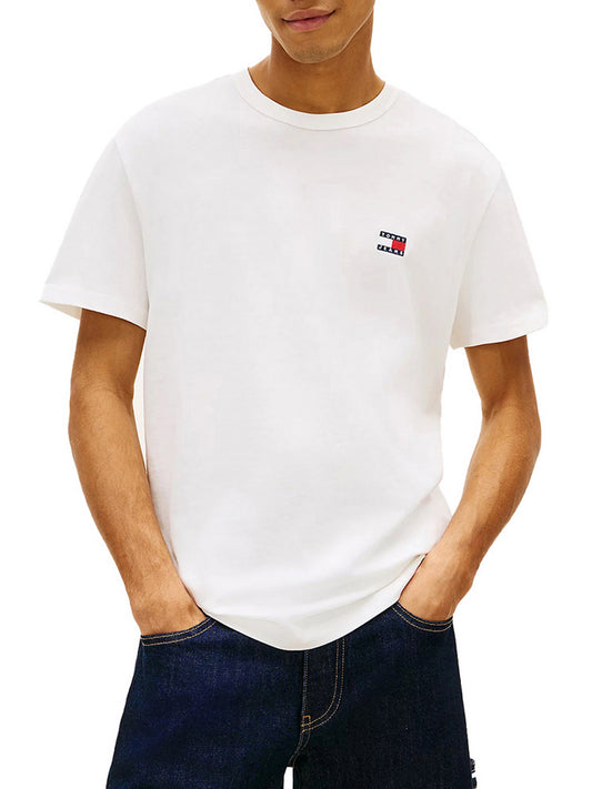 TOMMY JEANS 1USCITA T-shirt Tommy Hilfiger Badge In Jersey - Blu Ecru