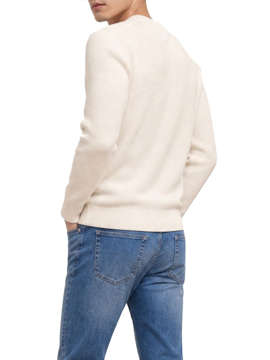 TOMMY JEANS 1USCITA Tommy Jeans Maglione In Tinta Unita Bianco Ancient White