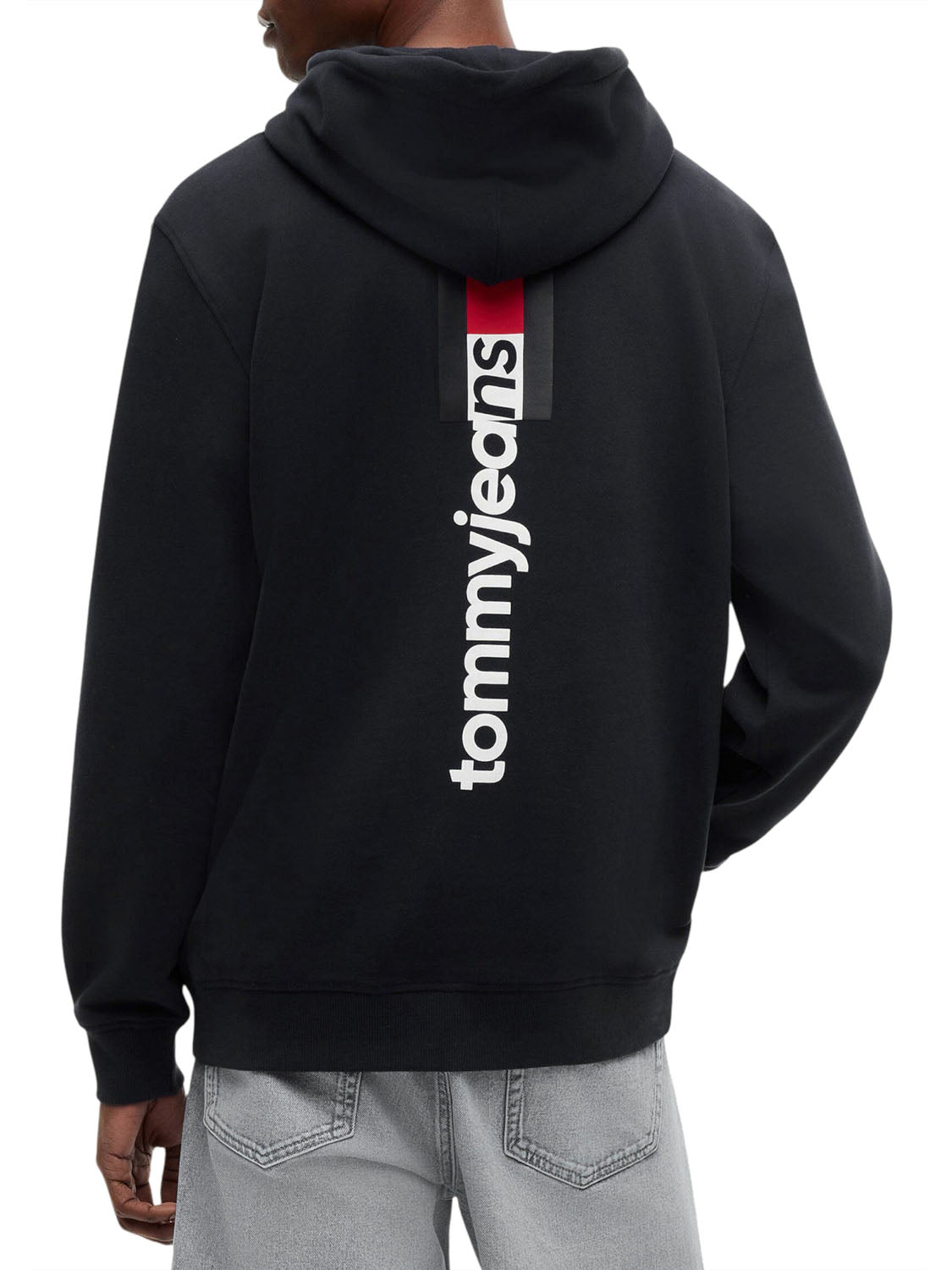 TOMMY JEANS 1USCITA Tommy Jeans Felpa Logo Stampato Nero BLACK