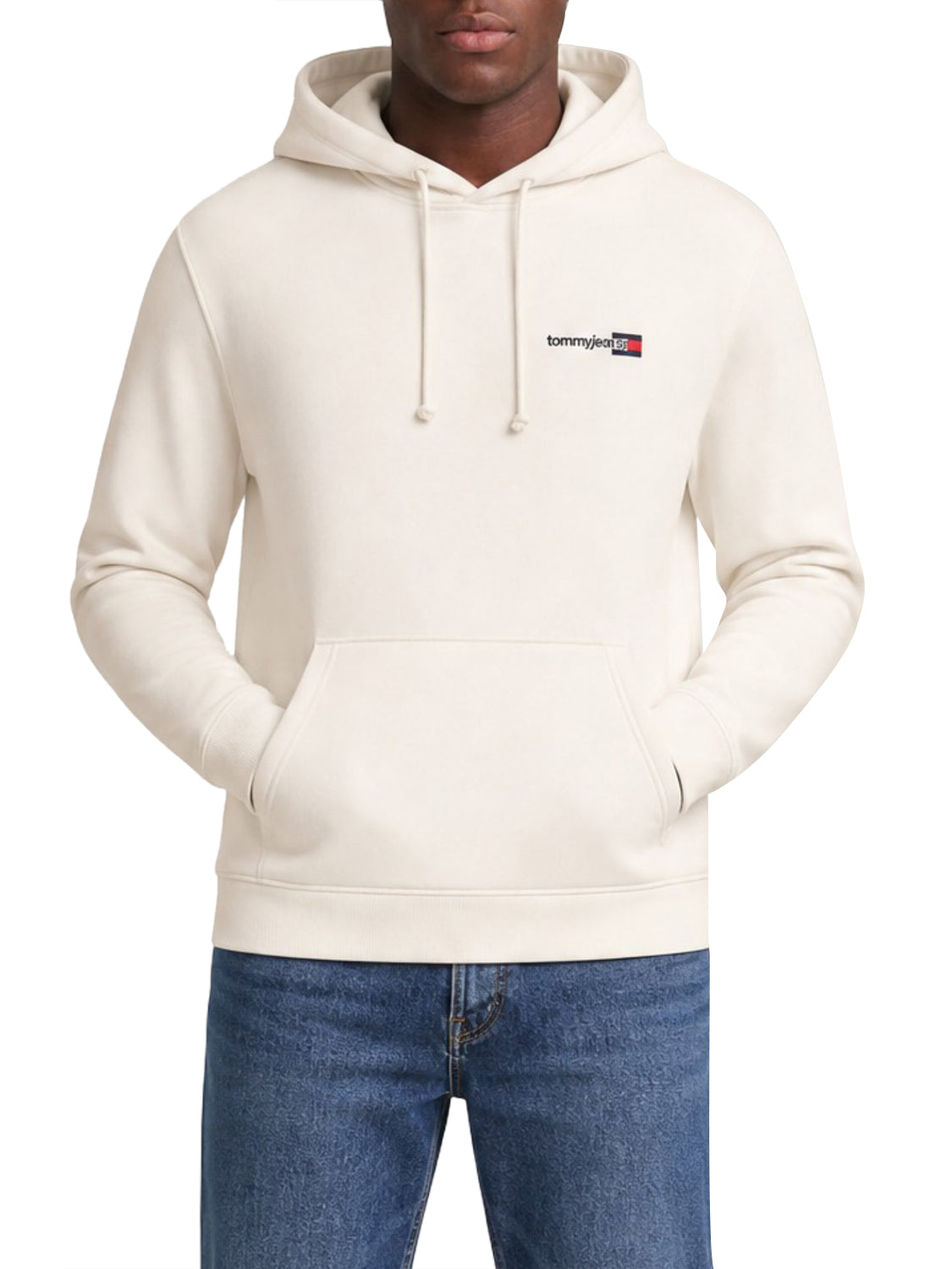 TOMMY JEANS 1USCITA Tommy Jeans Felpa Logo Stampato Bianco Ancient White