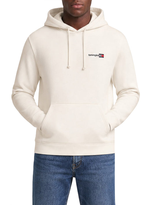 TOMMY JEANS 1USCITA Tommy Jeans Felpa Logo Stampato Bianco Ancient White