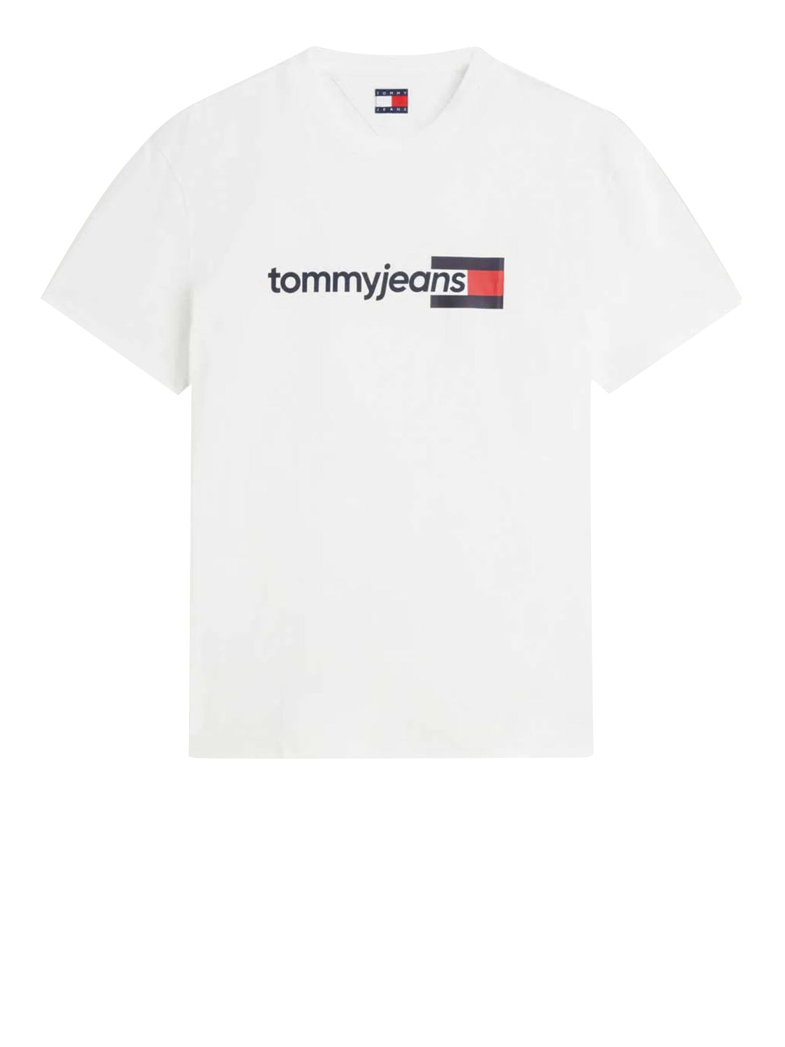 TOMMY JEANS 1USCITA Tommy Jeans T-Shirt Logo Frontale Bianco Ecru