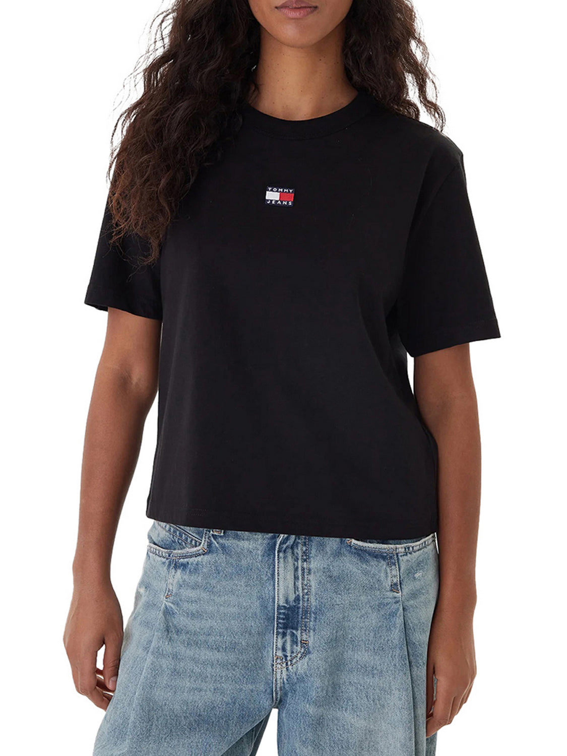 TOMMY JEANS 1USCITA T-Shirt Tommy Hilfiger Boxy Fit - Nero BLACK