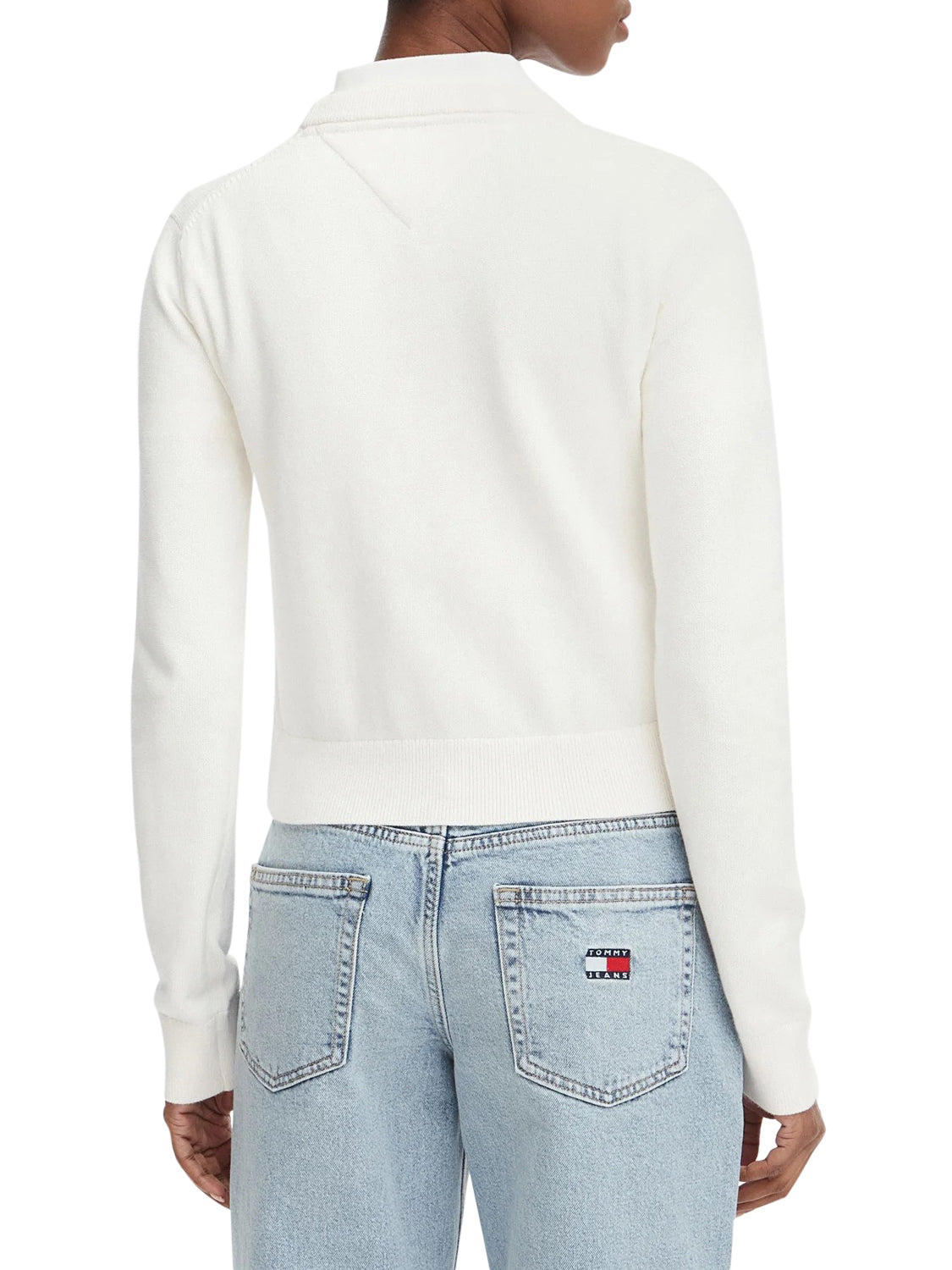 TOMMY JEANS 1USCITA Tommy Jeans Maglia Logo Frontale Bianco Ancient White