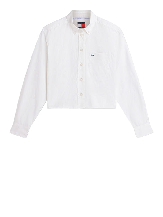TOMMY JEANS 1USCITA Tommy Jeans Camicia In Tinta Unita Bianco Ecru