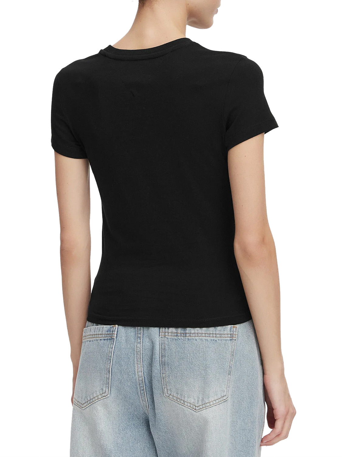 TOMMY JEANS 1USCITA Tommy Jeans T-Shirt Logo Frontale Nero BLACK