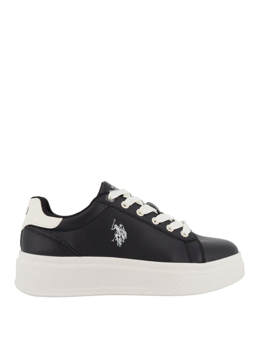 U.S.POLO CALZATURE STC U.S. Polo Sneaker Cemented Bianco Nero